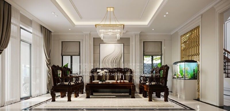 Đèn chùm thủy tinh tân cổ điển của chúng tôi sẽ mang lại sự sang trọng và đẹp mắt cho các không gian như phòng khách biệt thự, nhà phố, nhà liền kề cao cấp.