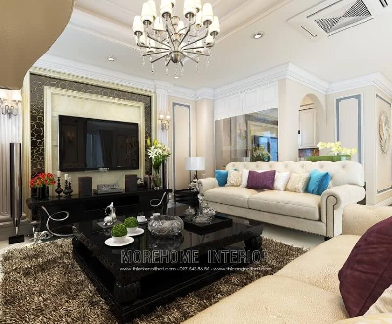 Bàn trà MH-TCD013 trang trí phòng khách chung cư, biệt thự tiện nghi