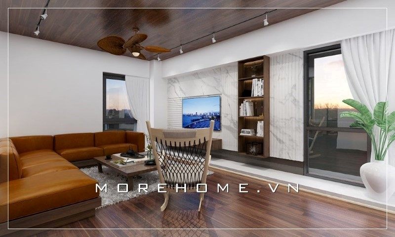 Bộ sofa phòng cách với kiểu dáng thiết kế đơn giản nhưng vô cùng ấn tượng giúp tôn lên giá trị thẩm mỹ cho không gian phòng khách của gia đình.