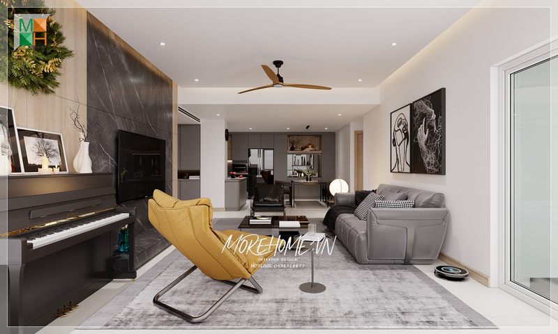 Bộ sofa màu ghi với kiểu dáng thiết kế đơn giản nhưng lại tiện nghi và đem đến sự sang trọng, ấn tượng cho không gian sống của mỗi gia đình.