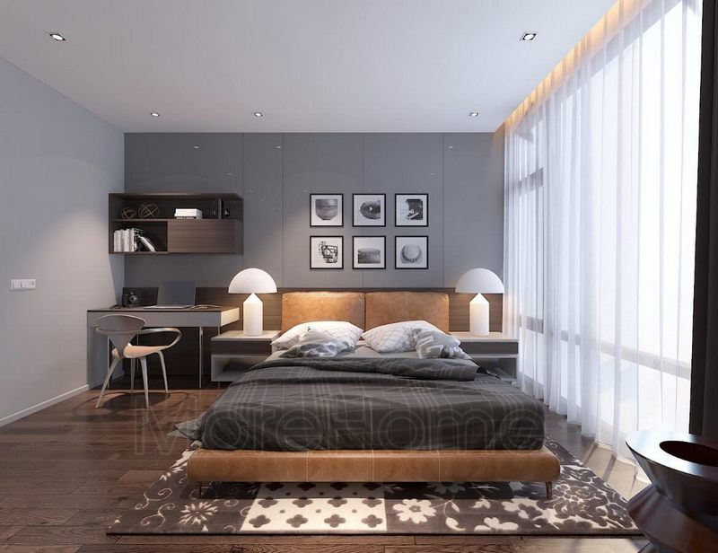 Mẫu sàn gỗ để tạo nên sự sang trọng, tinh tế cho phòng ngủ của nhà phố và căn hộ.